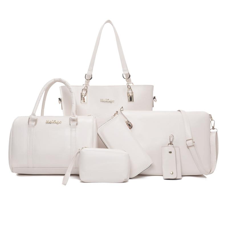 New women's bag fashion six-piece set mother and child bag solid color large capacity shoulder portable messenger bag fashion