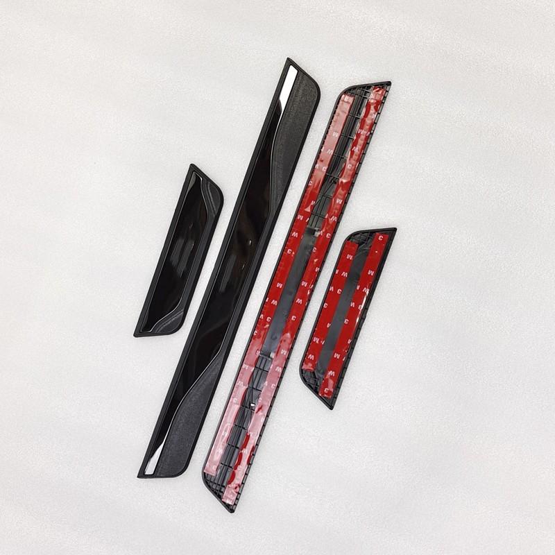 4PCS Plastic Stainless Steel Car Accessories Auto Door Sill Pedal Welcome Scuff Plate Cover