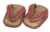 Moderne Sandalen Blatt [Nenrin Lab] Japanische Halbseil (Hanfmuster, Rot)