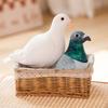 High Quality Plush Dove Bird Doll Soft Material Realistic Pigeon Plush Grey Hill Pigeons  Kids Toy