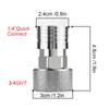 Garden Hose To Pressure Washer Fitting 3/4 GHT To 1/4-inch Attachment Pressure Washer Quick Convert Kit For Plant Watering Patio