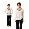 Summer two-piece sunscreen blouse women's t-shirt slightly transparent long-sleeved thin suspender air-conditioning shirt