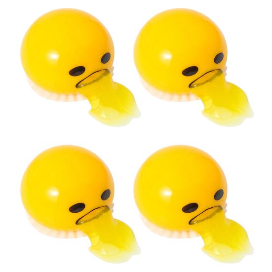 1/2/4/5/6Pcs Puking Sucking Egg Yolk Fidget Toy Anxiety Relief Vomiting Cartoon Egg Yolk Squeeze Stress Ball Sensory Prank Toy Gag Gift