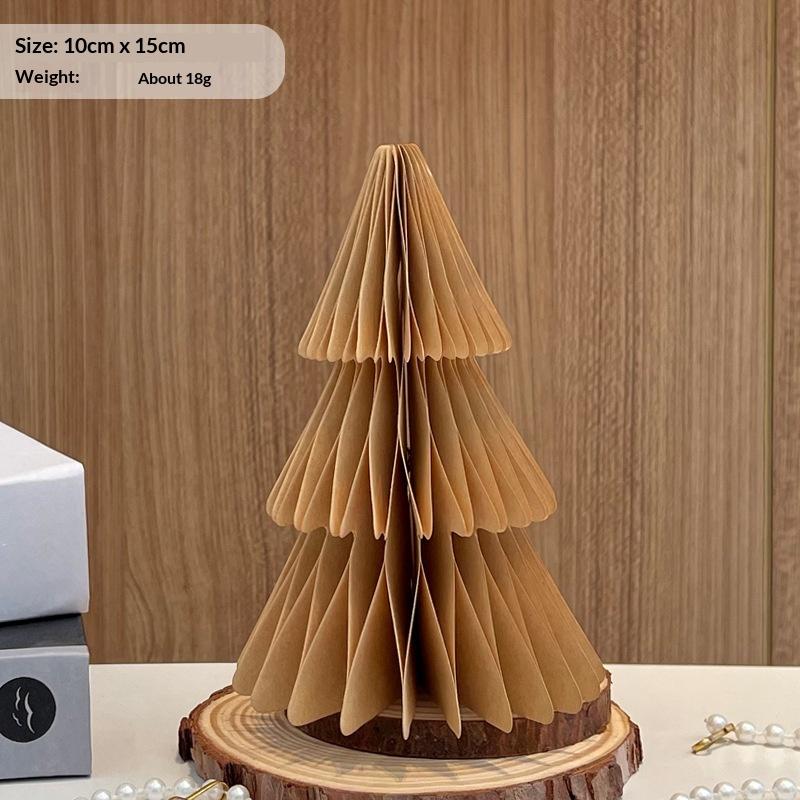 Large Xmas Tree Decoration; 3D Folding Paper Honeycomb Ball for Desktop & Hanging Christmas Ornament Navidad Decoraciones.