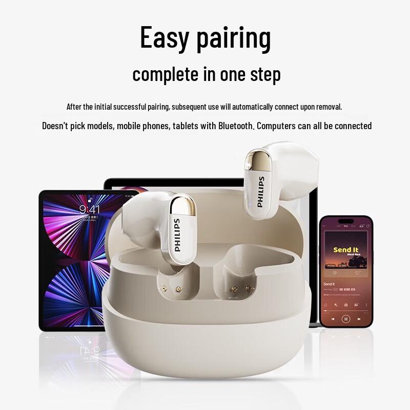 Philips TAT2169 Bluetooth Noise-Cancelling Half-in-Ear Headphones