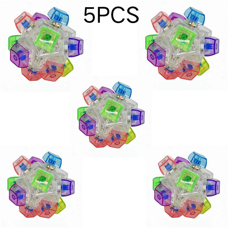 Led Light-Up Keychain Keyboard Clickable Button Fidget Toy For Stress Anxiety Relief Portable Desk Accessory Office Decor Gift
