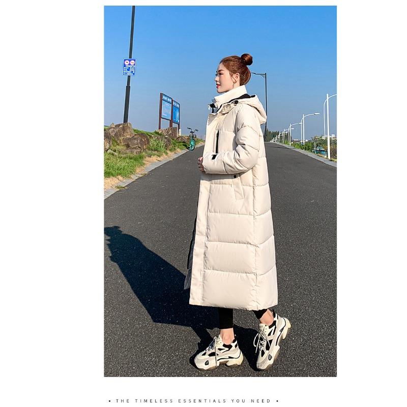 

Женская новая ветрозащитная легкая утолщенная пушистая теплая теплая от холода свободная длинная секция из высококачественной ткани спортивная куртка для отдыха XL