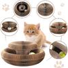 Magic Organ Cat Scratcher Pad with Bell-Ball, Cat Cardboard Lounge Bed, Kitty Kurlz Cat Toy, Cat Accordion Cordain, Foldable Interactive Cat Butler