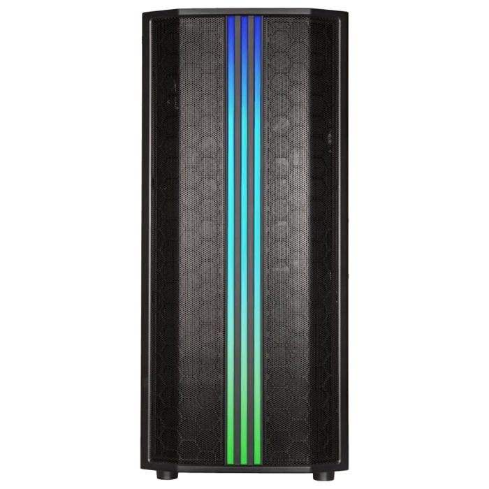 Semitower Gehäuse - Bitfenix - Saber Mesh RGB - Schwarz - 4 interne Laufwerksschächte - Luftkühlung