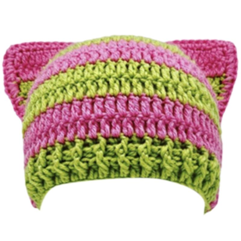 Fashion Women Beanie Hat Lovely Girls Devil Ear Knit Hats Photography Headwear
