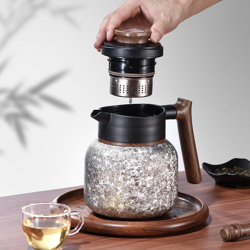 Luxury Double-Layer Pure Titanium Stewing Teapot with Vacuum Insulation - Large Capacity and Customizable for Premium Gifting