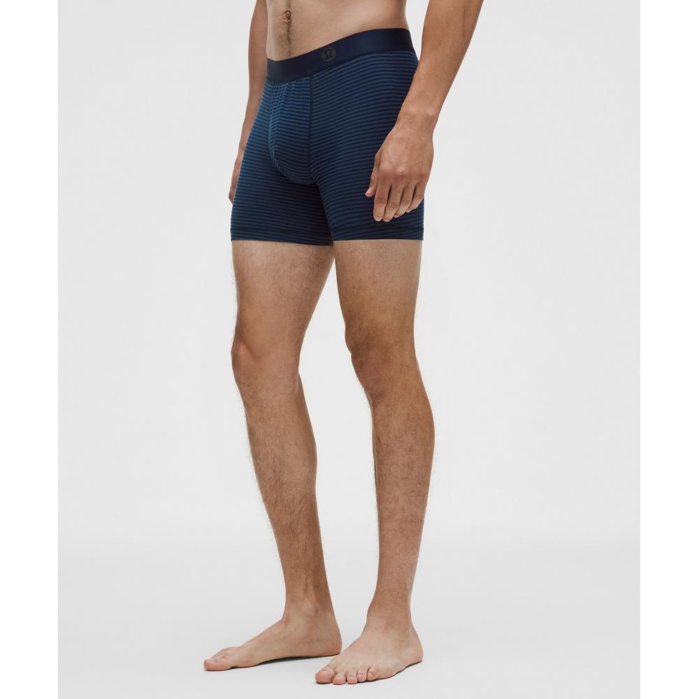 Lululemon Always In Motion Boxer 5   3 Pack Twofold Stripe Blue Twill True Navy Twofold Stripe Pelican Fog Green Twofold Stripe Ashen Rose Dare Devil