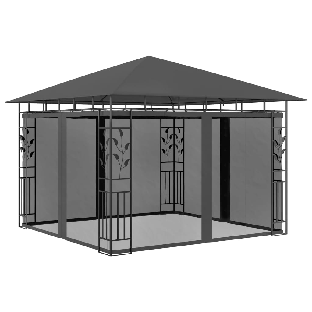 Gazebo with Mosquito Net 3 X 3 X 2.73 M Anthracite 180 G M²