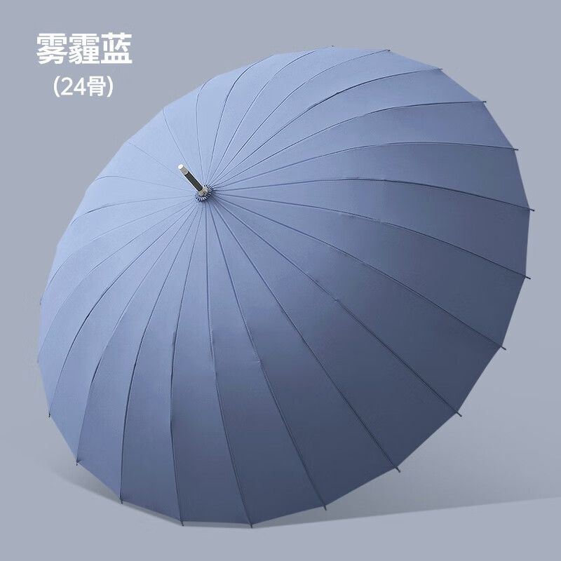 MAYDU 24 Bone Double Automatic Umbrella with Long Handle, Storm resistant, Large Clear Umbrella for Men's Business
