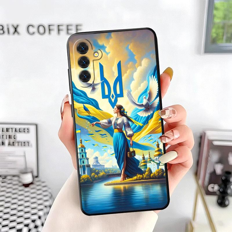 Blue Yellow Ukrainian Girl Soft Phone Case for Samsung A17 A37 A57 A16 A26 A36 A56 A15 A25 A35 A55 A14 A24 A34 A54 A13 A23 A33 A