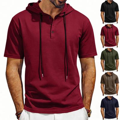 Camiseta Sudadera de Manga Corta para Hombre de Verano
