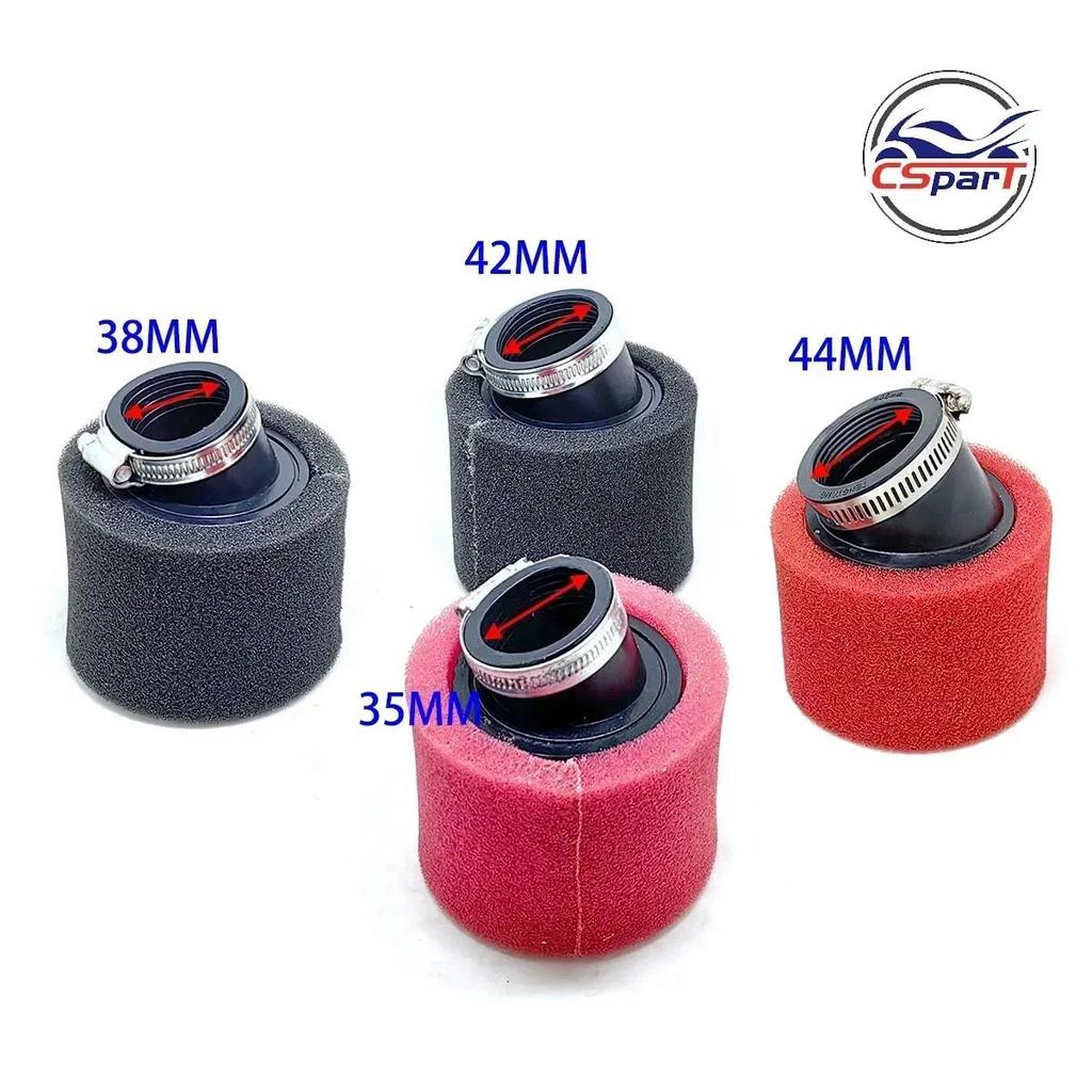 32mm 35mm 38mm 42mm 44mm 58mm Straight Neck Foam Air Filter Sponge Cleaner Moped Scooter Dirt Pit Bike Motorcycle RED Kayo BSE Air Filters 7