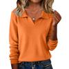 Damen Modischer Lässiger Langärmliger Gestrickter V-Ausschnitt Pullover Top