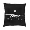 Soft Tokio Hotels Logo Music Rock Band Throw Pillow Case Decoration Custom Square Cushion Cover 40X40Cm Pillowcover Living Room