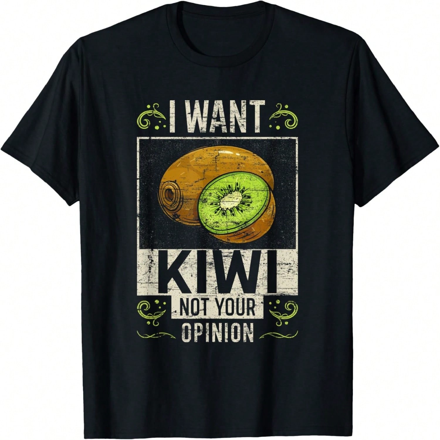 Kiwi Print With Landscape - Cute Kiwi Bird T-Shirt S разноцветный