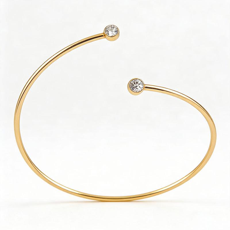 Европейско-американский открытый регулируемый браслет на руку со стразами - Роскошный модный женский аксессуар золотой