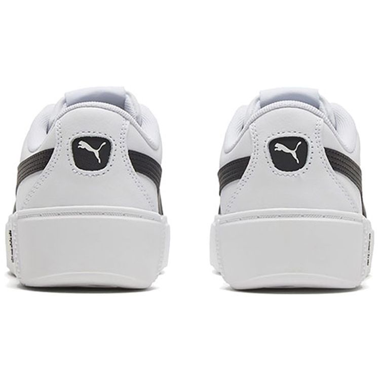 Puma Smash Platform V2 L White Black Women Sneakers 373035-02