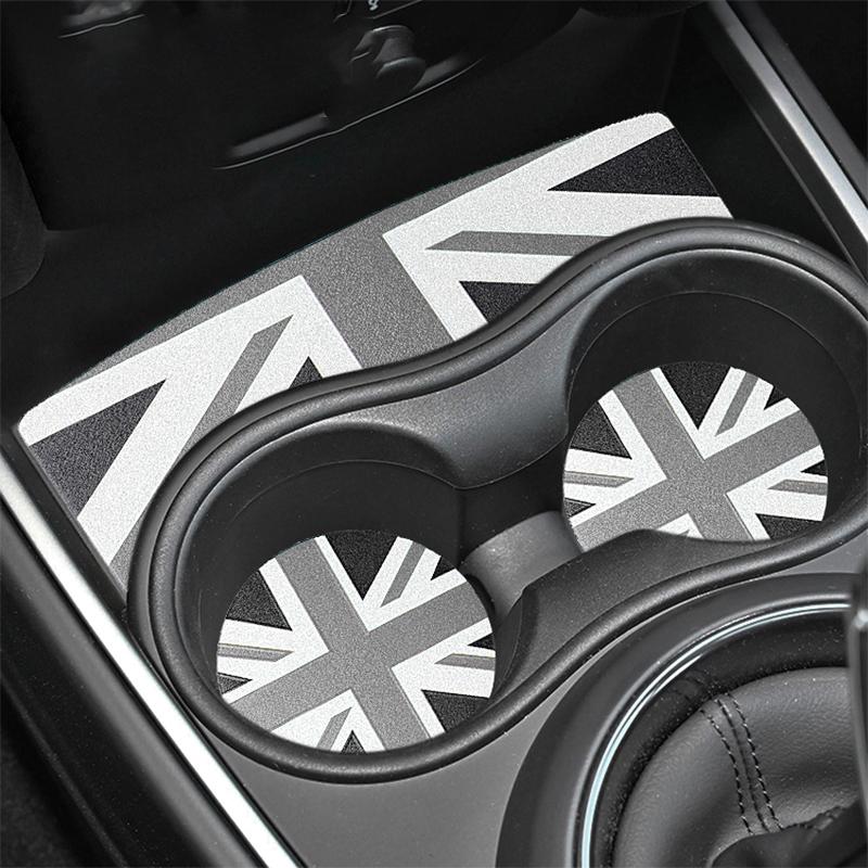 3 szt. Podkładka pod kubek do samochodu, antypoślizgowa, skórzana podkładka, mata-uchwyt na kubek z wodą dla MINI Cooper F54 F55 F56 F57 F60 Countryman Clubman Akcesoria