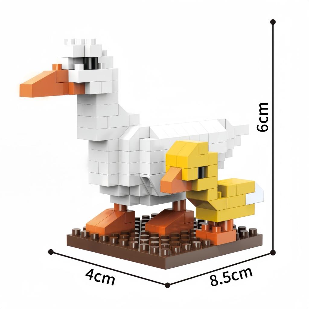 KNEW BUILT 3D Pet Micro Mini Building Block Toy-ToucanPelicanRoosterSeagullMacaw-Fun & Educational GiftKids Favorite Animal