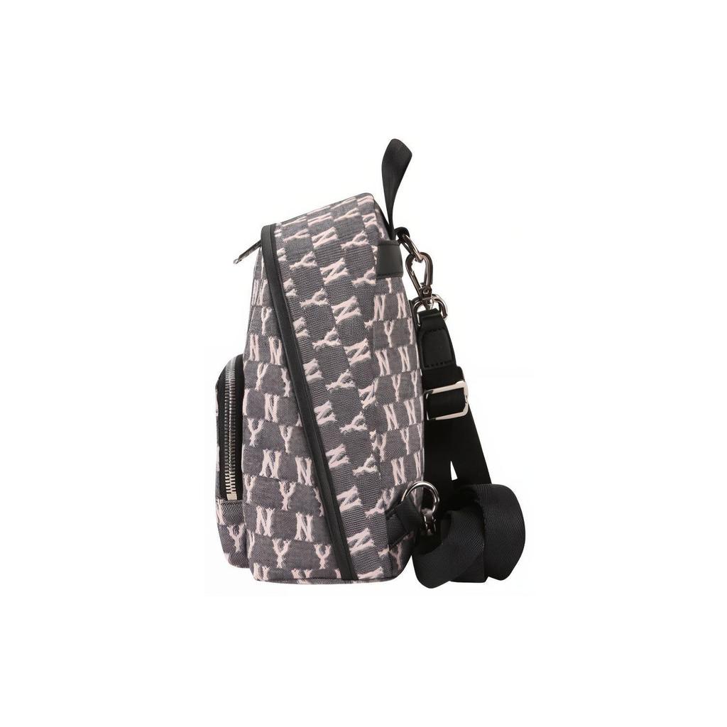 MLB Monogram Series NY Yankees Retro Floral Print Polyester Backpack Unisex backpack Dirty-Pink 32BG22011-50L