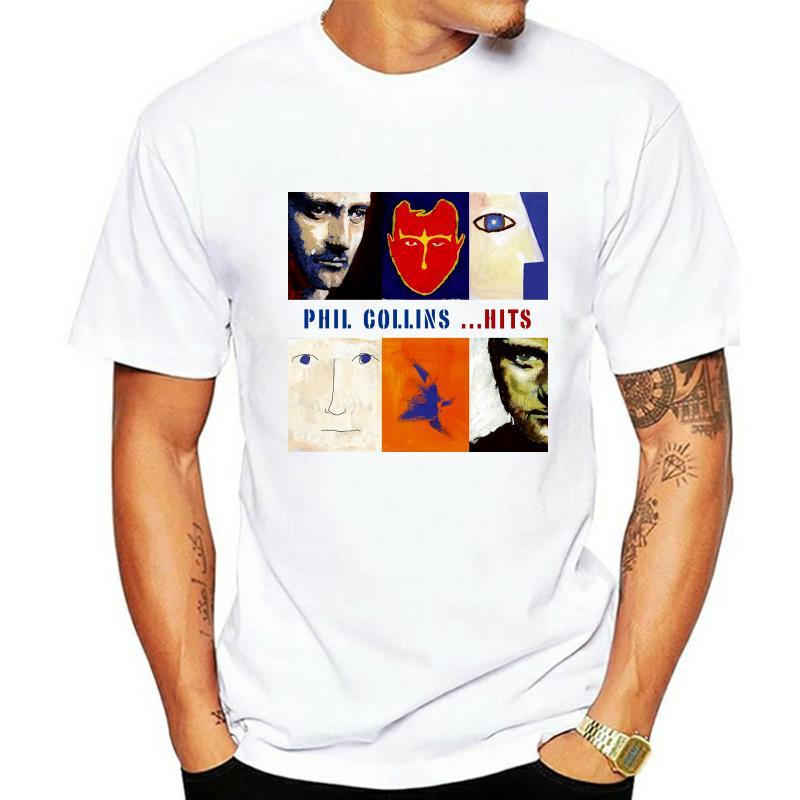 Phil Collins Hits Cool Mens T-Shirt Crew Neck Men T Shirt Tee Tee Shirts Hipster O-Neck T-shir