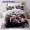 Joker Clown Pattern Bedding Quilt Set Quilt Cover Pillowcase Home Decoration Gift (1 * Duvet Cover + 2 * Pillowcase, Without Core)