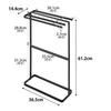 Yamazaki Towel Tower Slim for Bath Clothes Drying 10550 (Yamazaki Industries) Side-hanging Hanger, Black, W36.5×D14.4×H61.2cm, Series, Design, Towels,
