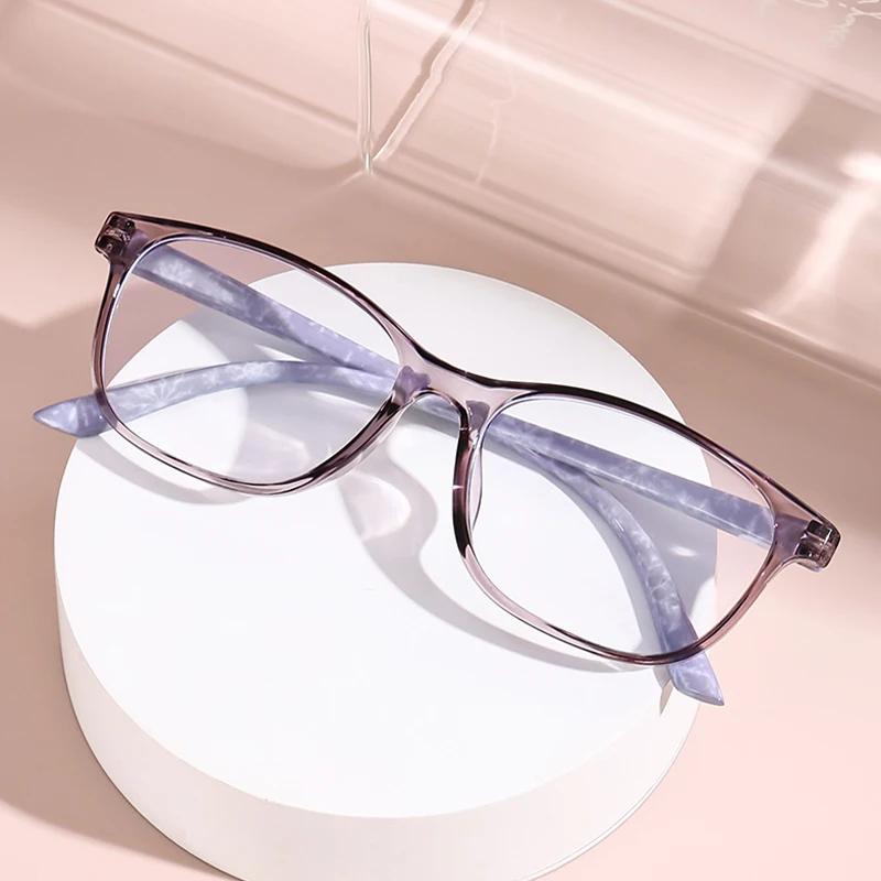 

Anti-blue Light Anti-glare Glasses, Cross-border Lightweight Spring-legged Plain Face-covering Bag With Decorative Glasses 6091 0 фиолетовый