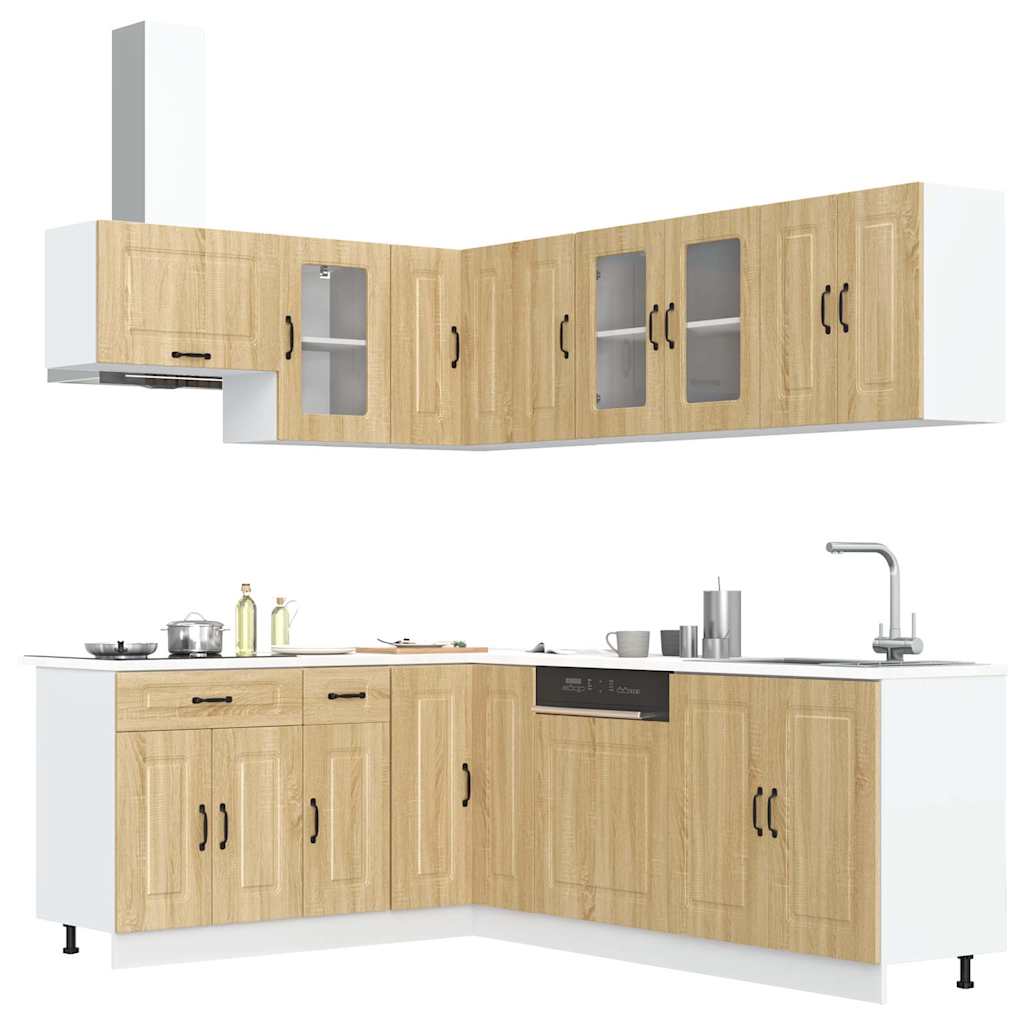 Kitchen Cabinet Set, Kalmar, 11-Piece, Sonoma Oak