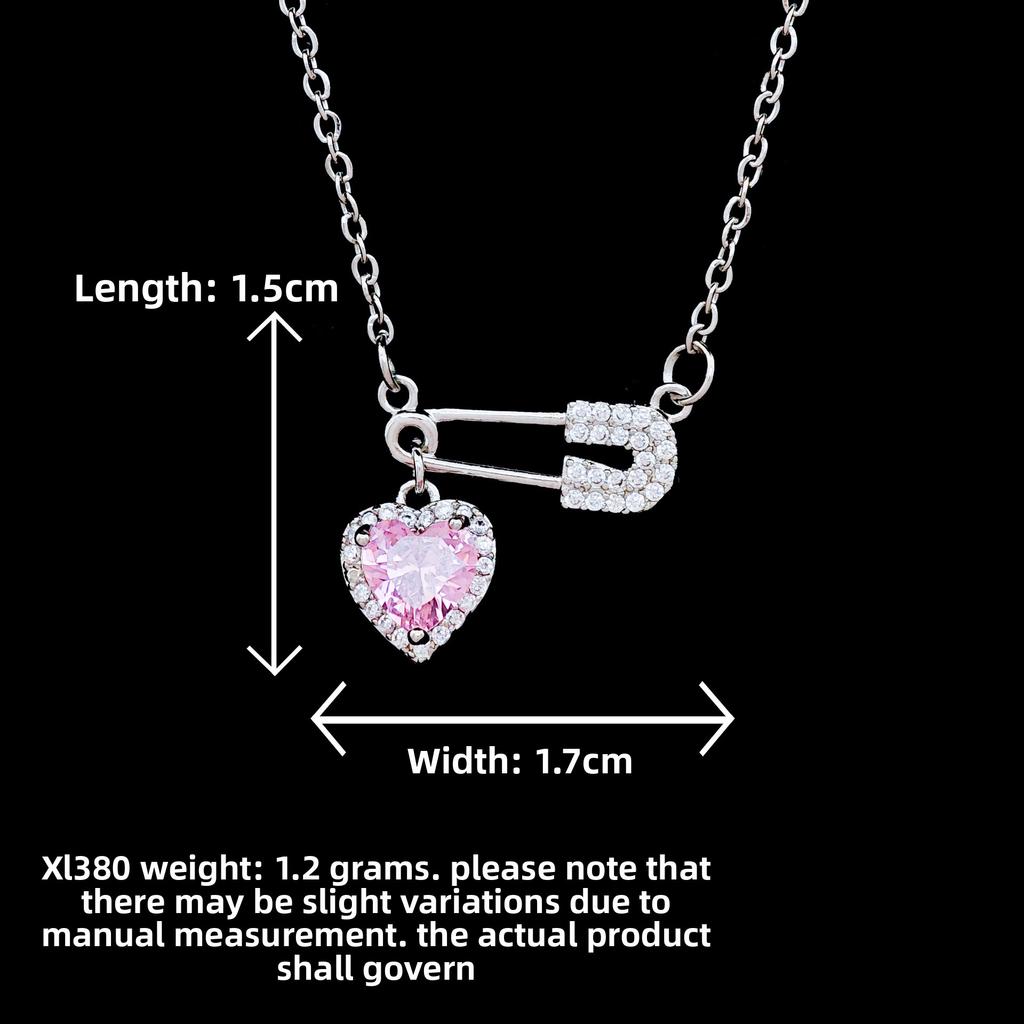 Necklace European and American Love Pin Necklace Female Personality Light Luxury Titanium Steel Collarbone Chain Wind Advanced Sense Niche