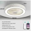 Modern Bedroom Ceiling Fan with Adjustable Light Intelligent Remote Control Painted Acrylic Fan Light Household Lighting Fixture