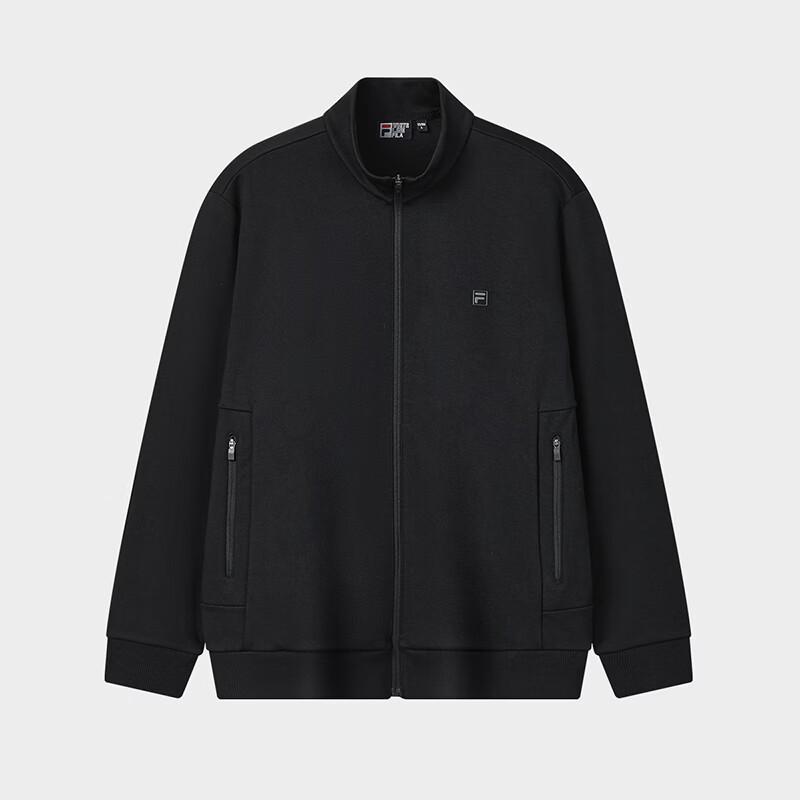 FILA Men s Stand Collar Knitted Long-Sleeve Jacket L
