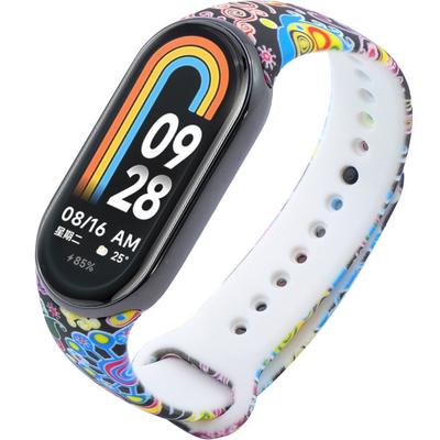 Silicone Strap for Xiaomi Smart Band 10 / 9 / 8, Colorful Patterns