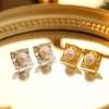 Banyan Tree S925 Silver Geometric Shell Pearl Earrings - Korean Trendy Niche Style