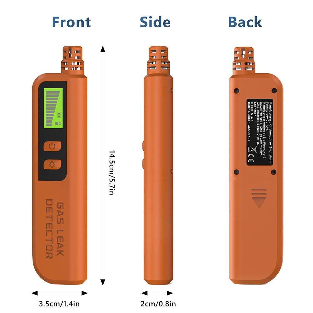 Combustible Gas Leak Detector Natural Gas CO CH4 C2H6 Alcohol LPG Alarm Detector Professional Analyzer with Audible Visual Alarm