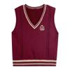 Preppy Red Vest & White Shirt JK Uniform Set for Students