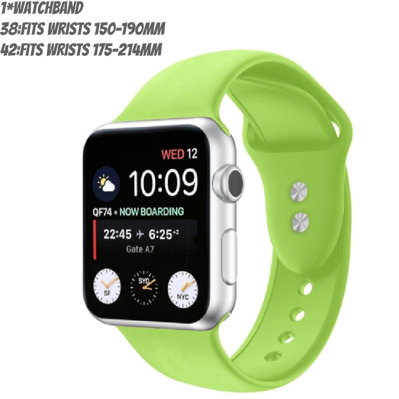 Apple Watch Band Slim Waist Silicone Strap Double Buckle Lightweight Fitness