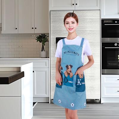 Mutfak Önlüğü Çizgi Film Köpek Desenli Önlük Su Geçirmez Yağa Dayanıklı Polyester Kolsuz Önlük Ev Restoran Kafe Ev Temizliği için