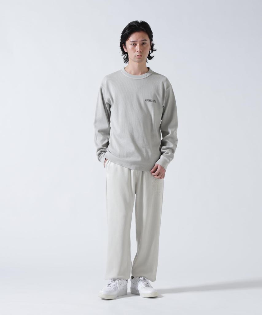 AVIREX CALL BONDING PANTS "EMBLEM" Men's M Size 023 Light Gray 783-6110016