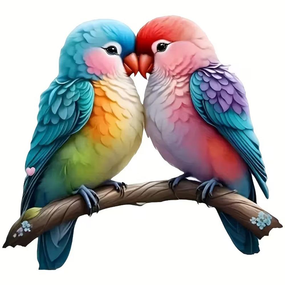 

QT2026#15cm Cute Love Birds Self-Adhesive Vinyl Decal, Used for Car Windows, Bumper, Laptops, Waterproof Exterior Car Accessories 15cm-Longest side