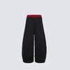 American Style Color Block Sweatpants Embroidered Loose Fit Taperable Casual Pants Fitness Dance
