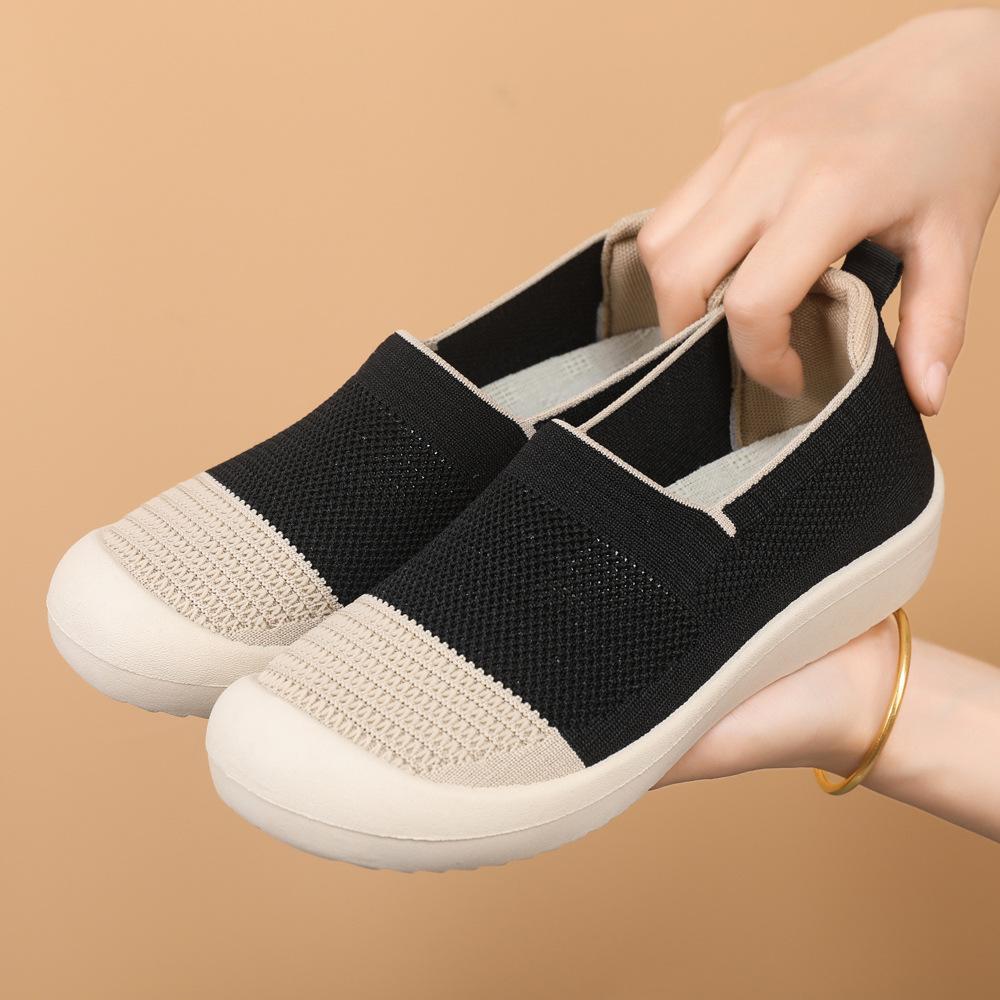 

Summer mesh old Beijing cloth shoes women s mesh shoes hollow breathable lightweight mother shoes soft sole one pedal fisherman shoes women 41