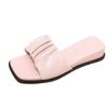 Square head drag thick sole one-word skirt female new wear summer gentle fairy slippers French style with sandals