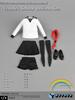 [TOYBARJAPAN] 1/6 Scale Figure Accessories/ZYTOYS ZY15-31 Female Student Summer Sailor Uniform, Stockings, and Shoes Set (Body and Head Not Included)