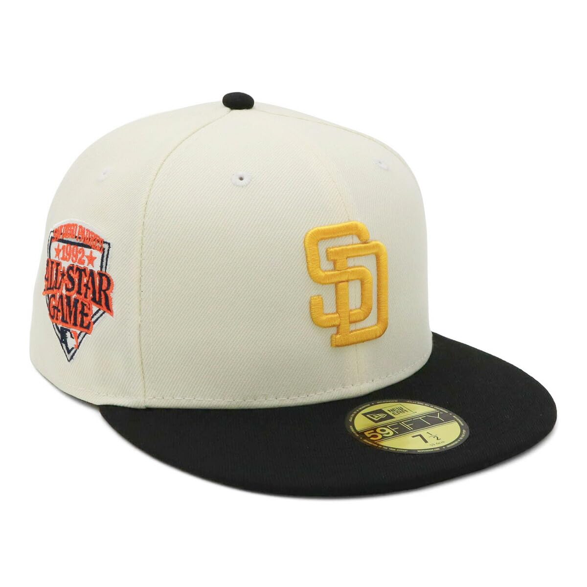 

New Era 59FIFTY Cap MLB San Diego Padres SD with Side ONSPOTZ and Side Straight Flat Stylish Travel Sun Gift Idea (14666269, NER35C4225)